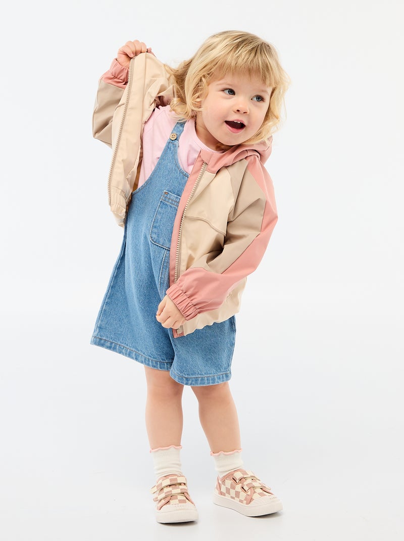 Cazadora deportiva con cremallera y capucha Rosa - Kiabi