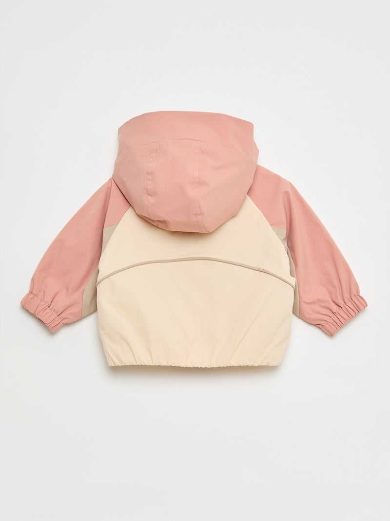 Cazadora deportiva con cremallera y capucha Rosa - Kiabi