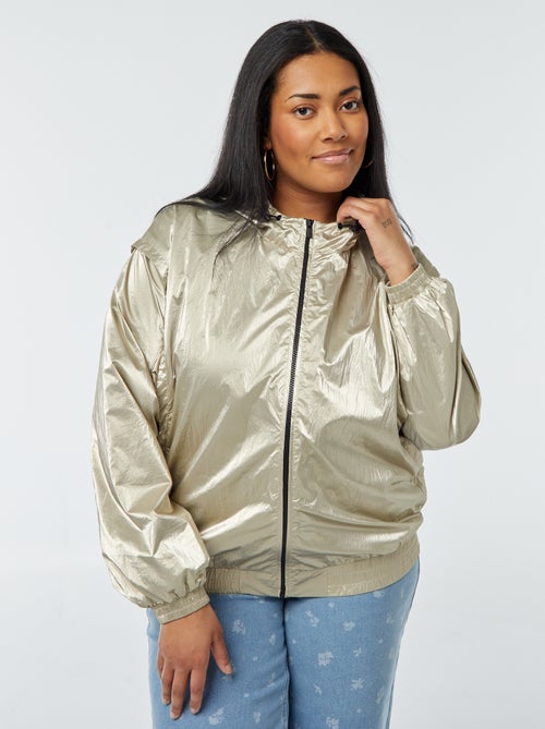 Cazadora dorada con capucha - Kiabi