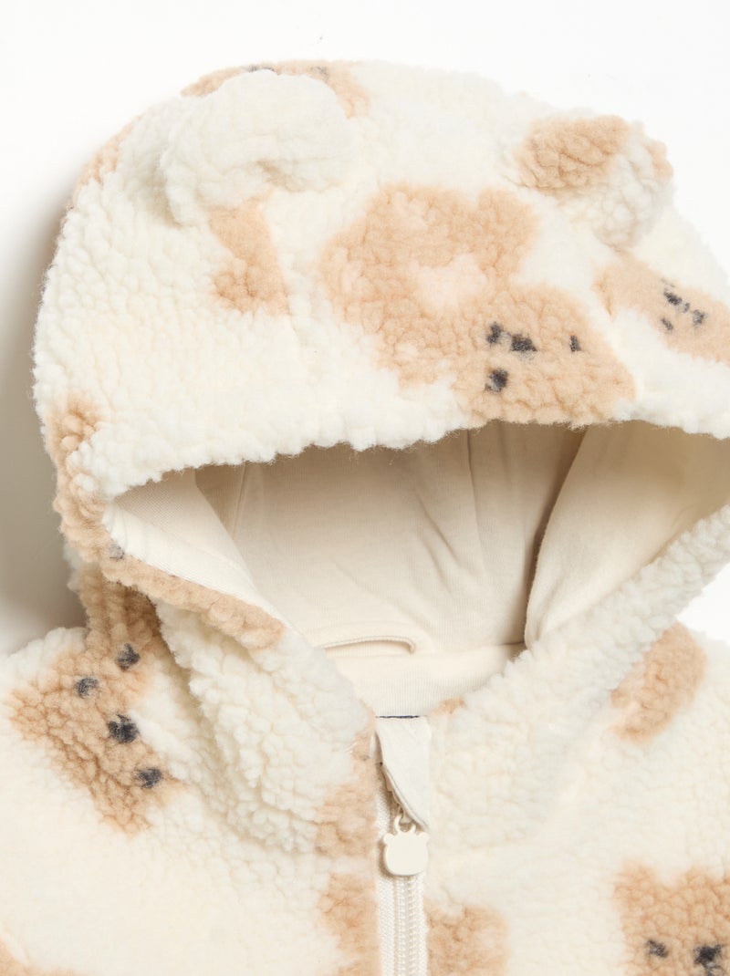 Cazadora efecto borreguito Beige - Kiabi