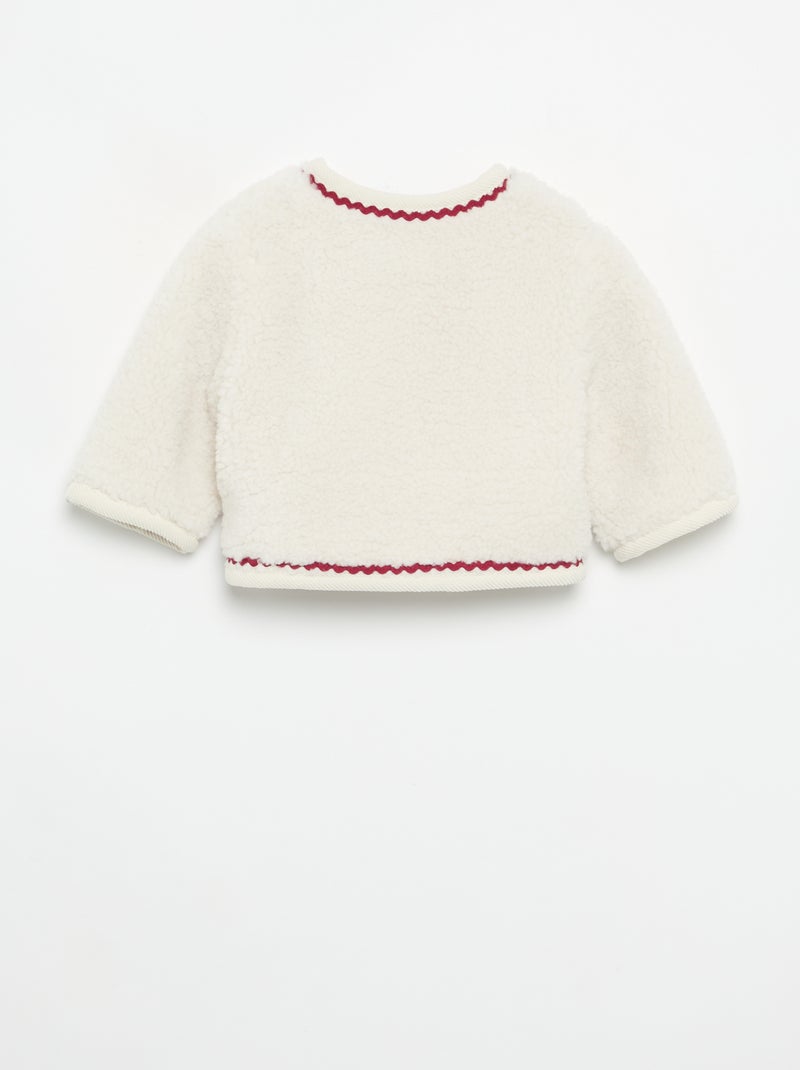 Cazadora efecto borreguito Beige - Kiabi