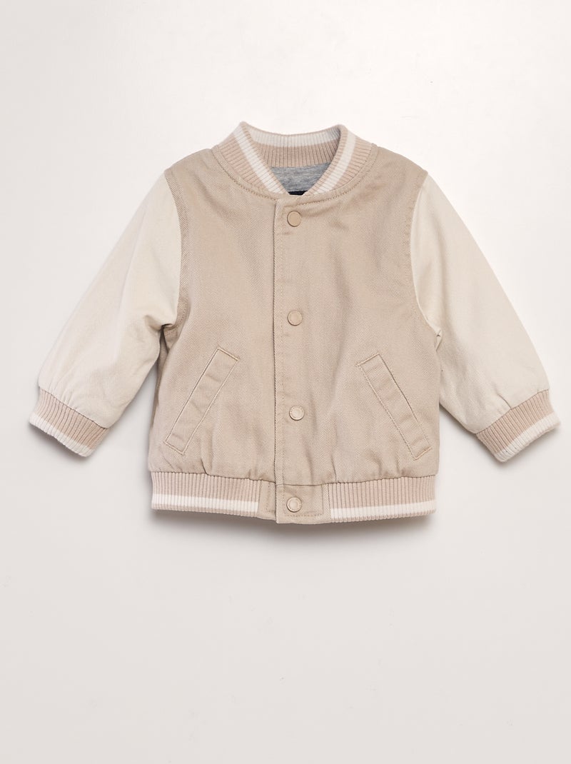 Cazadora estilo aviador BEIGE - Kiabi