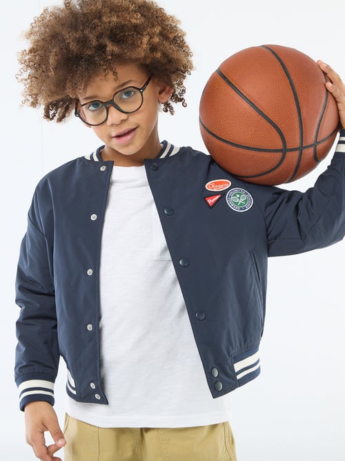 Cazadora estilo aviador con botones a presión - Kiabi