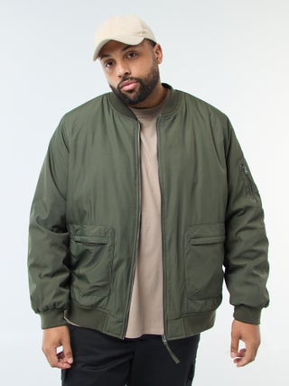 Cazadora estilo aviador efecto satinado