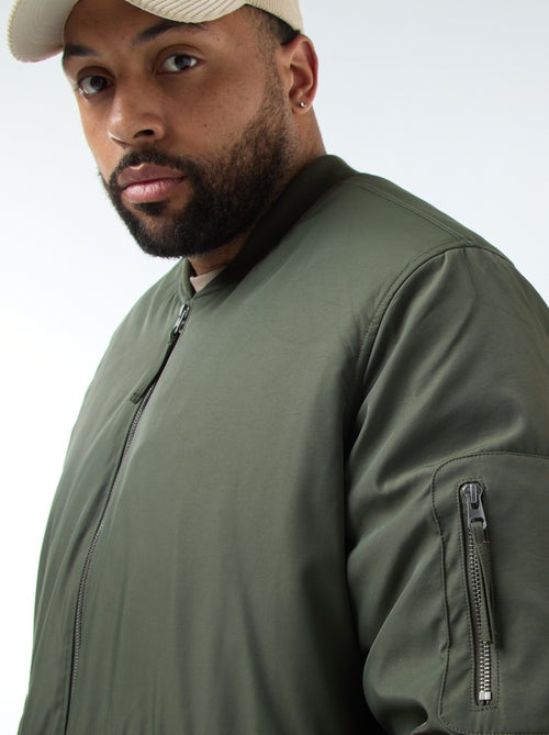 Cazadora estilo aviador efecto satinado - Kiabi