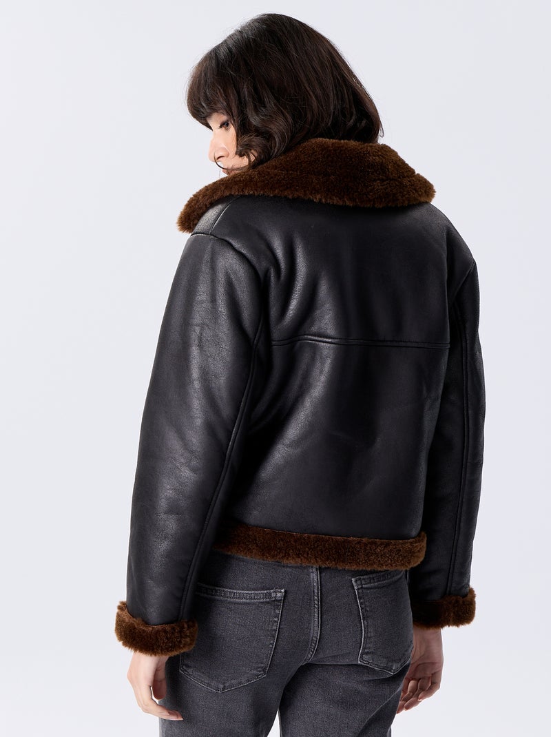 Cazadora estilo borrego Marron - Kiabi