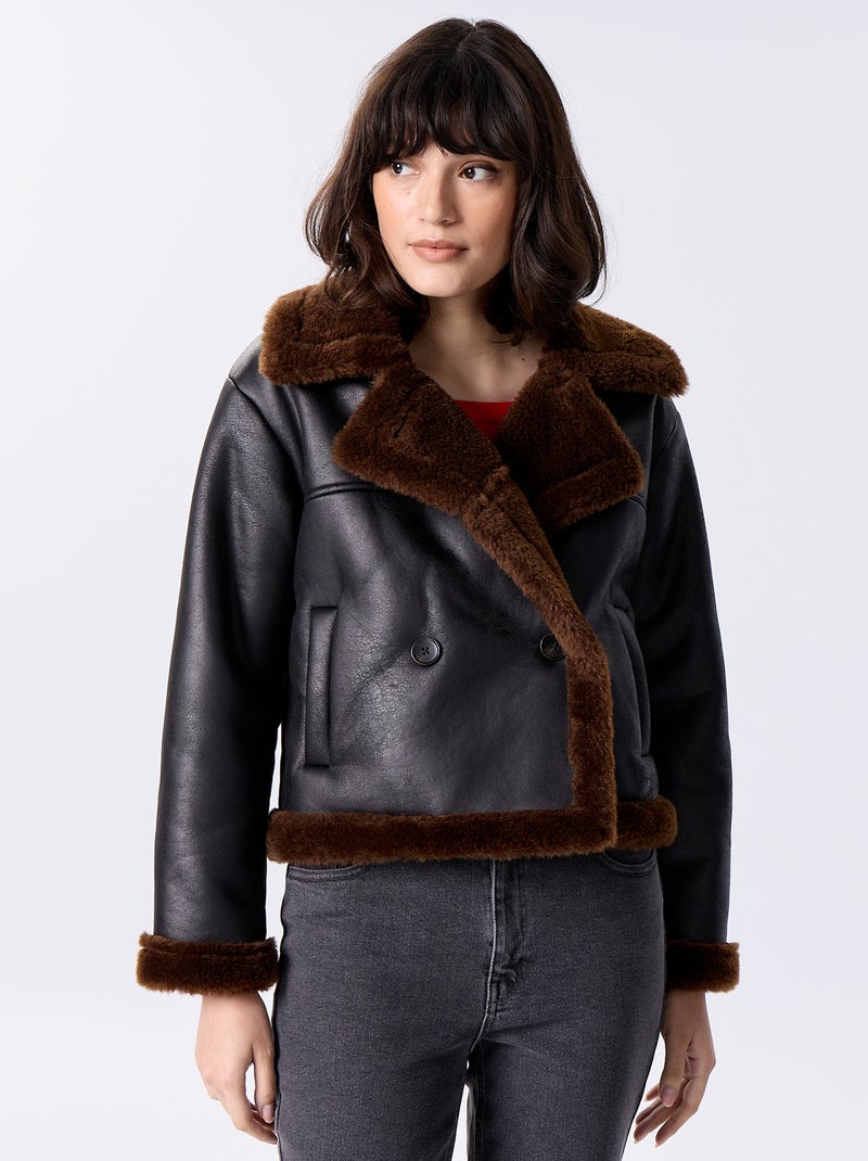 Cazadora estilo borrego Marron - Kiabi