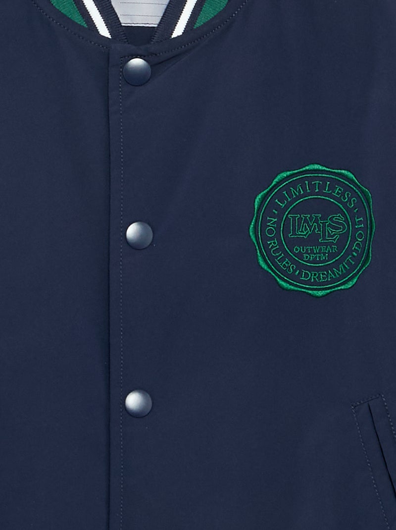 Cazadora estilo campus americano Azul - Kiabi