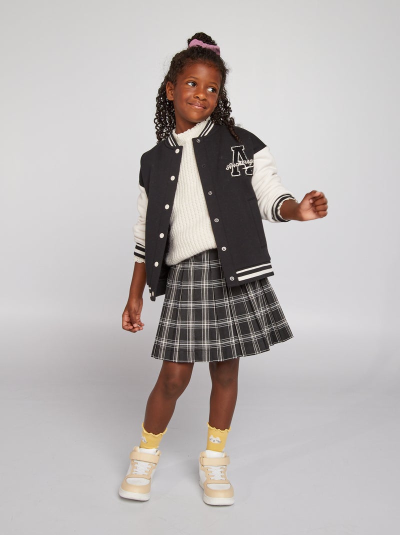 Cazadora estilo campus Negro - Kiabi