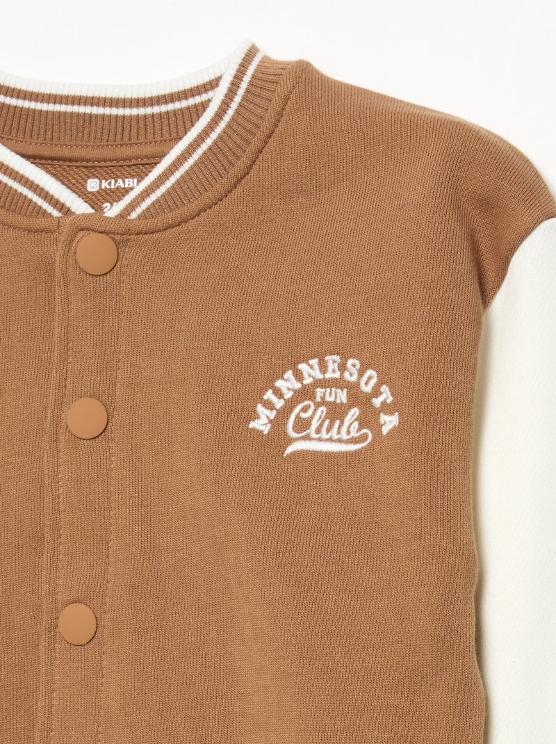Cazadora estilo universitario americano Marron - Kiabi