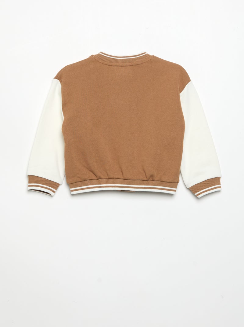 Cazadora estilo universitario americano Marron - Kiabi