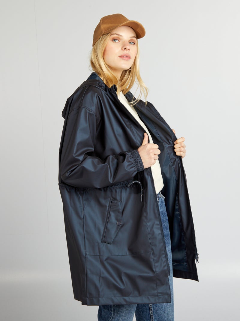Cazadora holgada e impermeable NEGRO - Kiabi