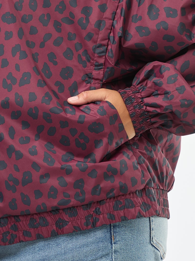 Cazadora impermeable estilo cortavientos con capucha Rojo - Kiabi