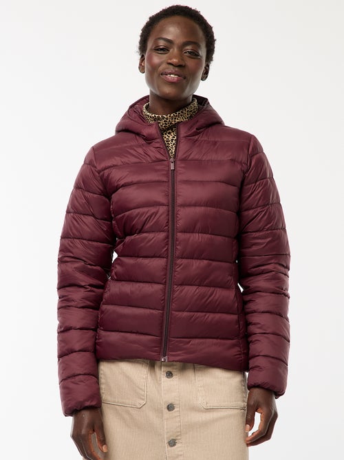 Cazadora ligera acolchada con capucha lisa - Kiabi