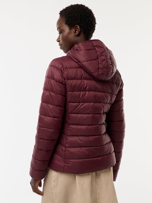 Cazadora ligera acolchada con capucha lisa - Kiabi