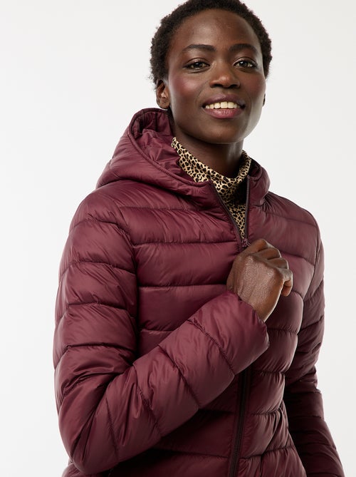 Cazadora ligera acolchada con capucha lisa - Kiabi