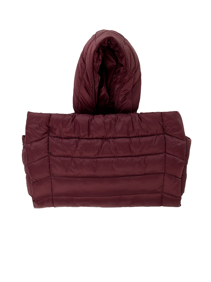 Cazadora ligera acolchada con capucha lisa Rojo - Kiabi