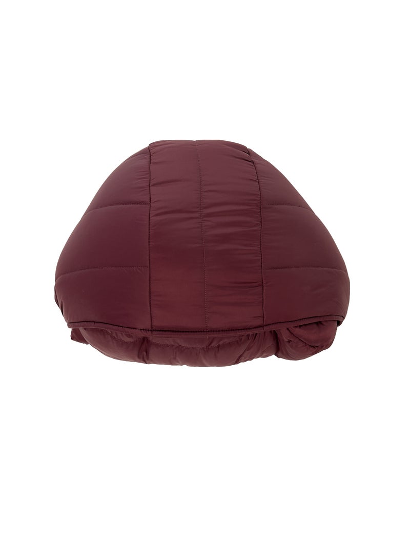 Cazadora ligera acolchada con capucha lisa Rojo - Kiabi