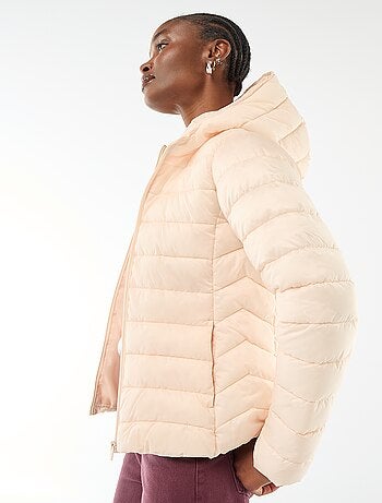 Cazadora ligera acolchada con capucha lisa