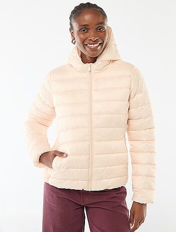 Cazadora ligera acolchada con capucha lisa