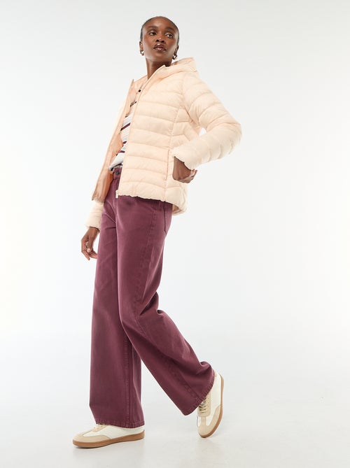 Cazadora ligera acolchada con capucha lisa - Kiabi Cazadora ligera acolchada con capucha lisa - Kiabi