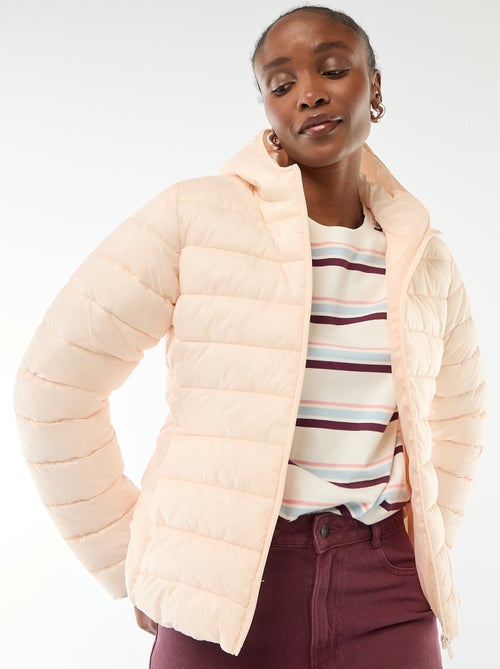 Cazadora ligera acolchada con capucha lisa - Kiabi Cazadora ligera acolchada con capucha lisa - Kiabi