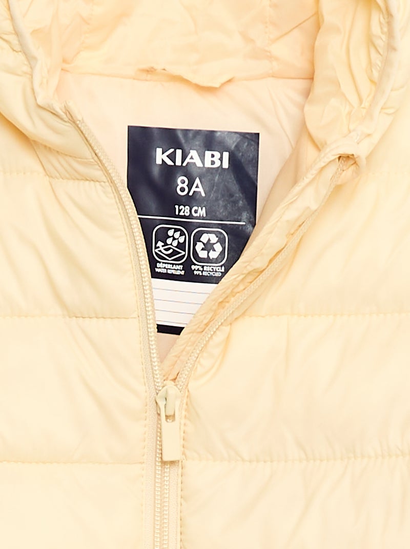 Cazadora ligera con capucha Amarillo claro - Kiabi