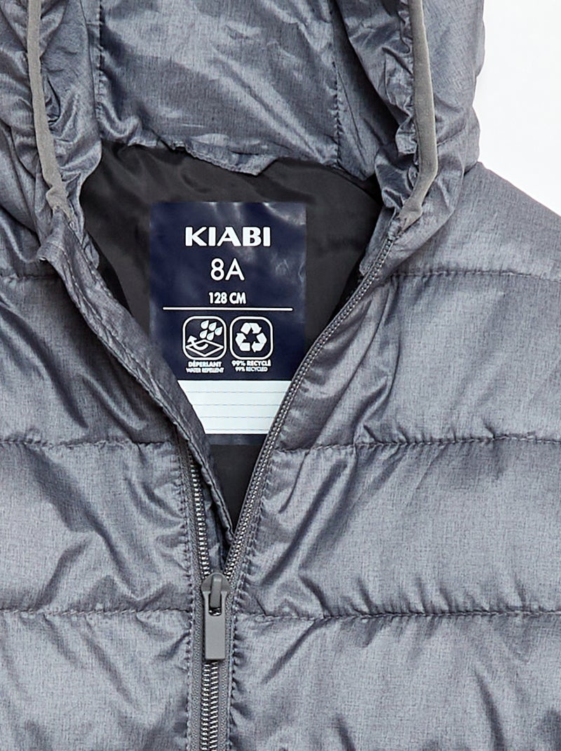 Cazadora ligera con capucha Gris - Kiabi