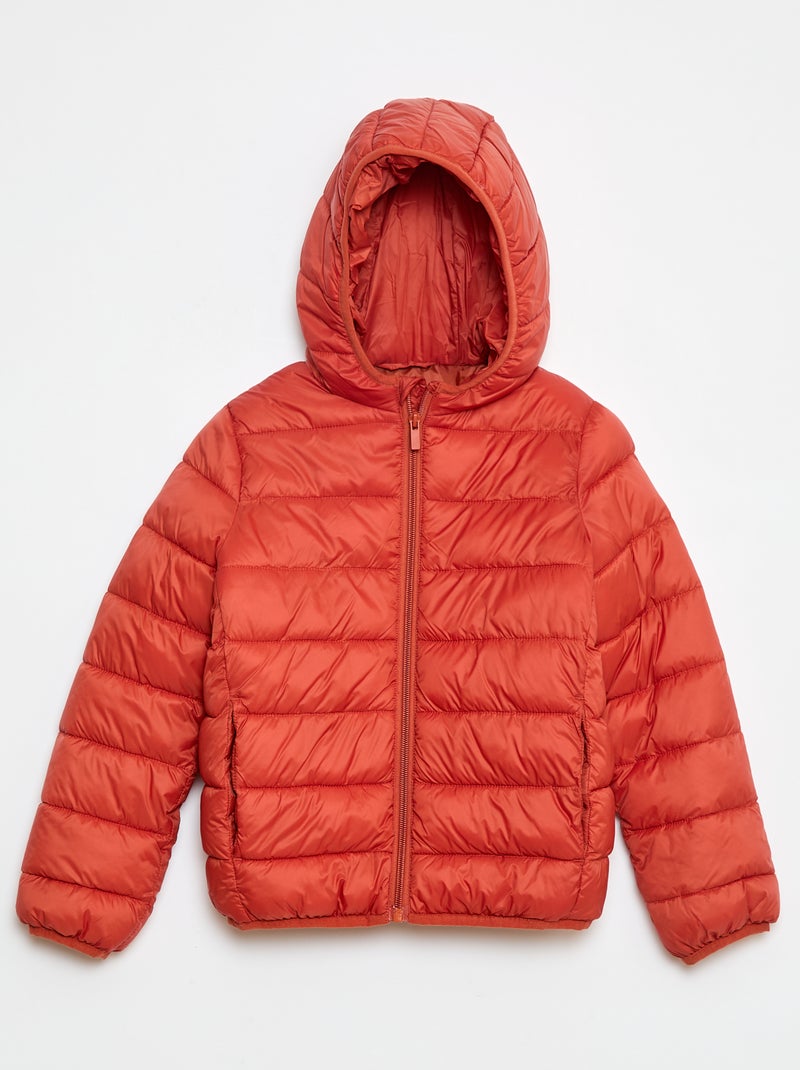Cazadora ligera con capucha Naranja - Kiabi