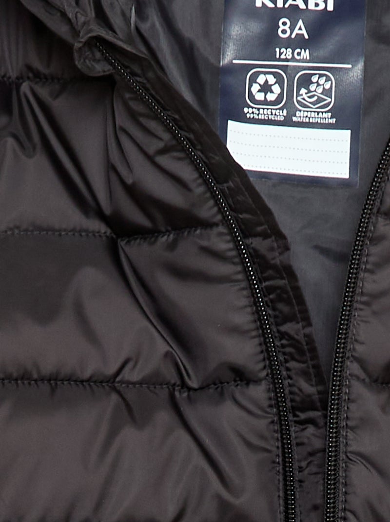 Cazadora ligera con capucha Negro - Kiabi