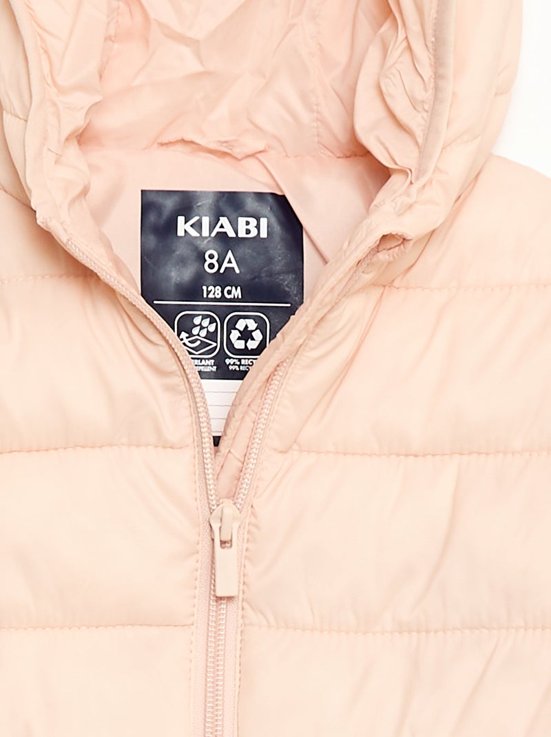 Cazadora ligera con capucha Rosa palo - Kiabi