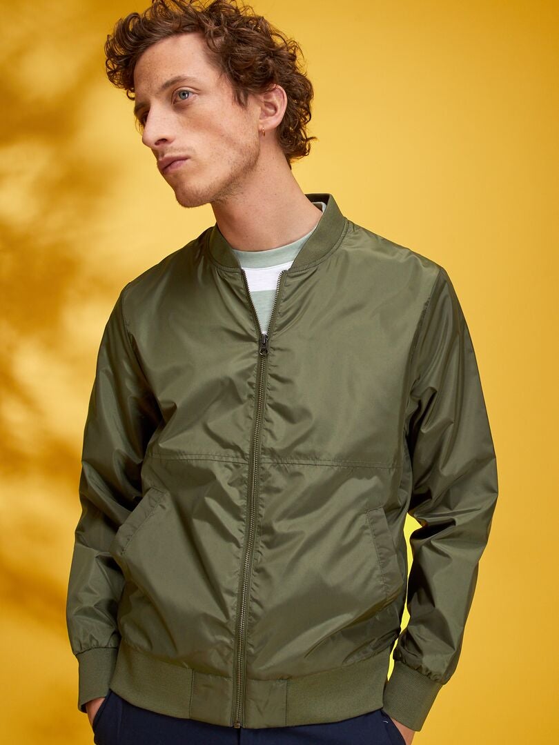 Cazadora lentejuelas kaki