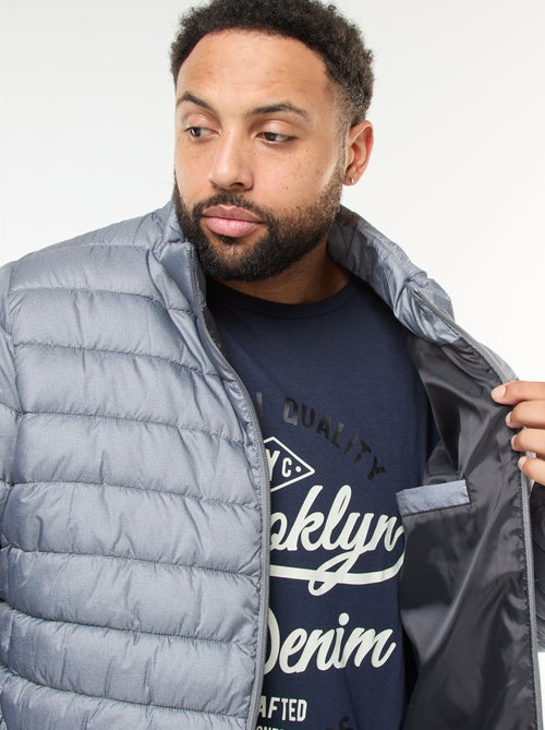 Cazadora ligera lisa de manga larga y cuello alto - Kiabi