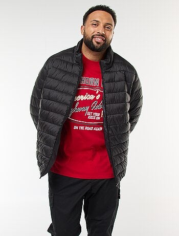 Cazadora ligera lisa de manga larga y cuello alto