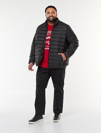 Cazadora ligera lisa de manga larga y cuello alto