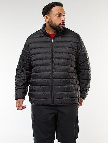 Cazadora ligera lisa de manga larga y cuello alto