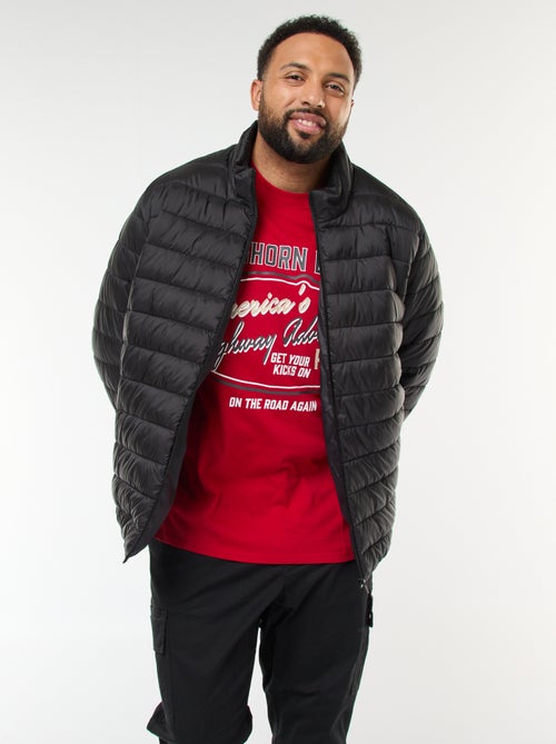 Cazadora ligera lisa de manga larga y cuello alto - Kiabi