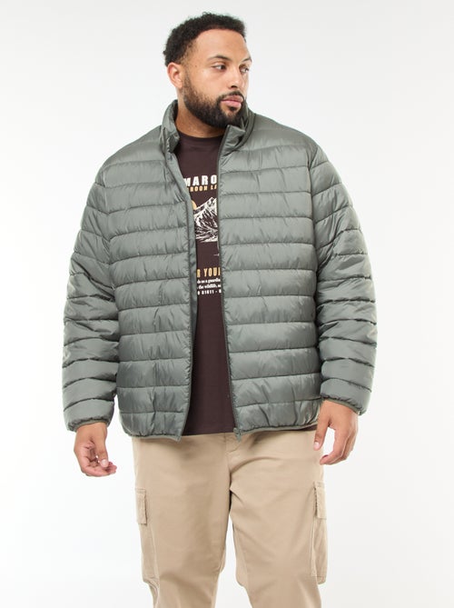 Cazadora ligera lisa de manga larga y cuello alto - Kiabi