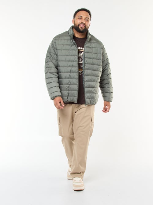 Cazadora ligera lisa de manga larga y cuello alto - Kiabi