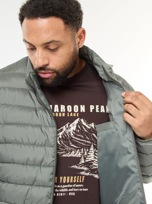 Cazadora ligera lisa de manga larga y cuello alto - Kiabi