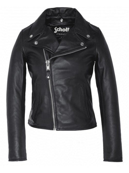 Cazadora Perfecto de Cuero para Mujer Schott - Kiabi