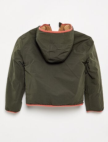 Cazadora reversible con un lado efecto borreguito