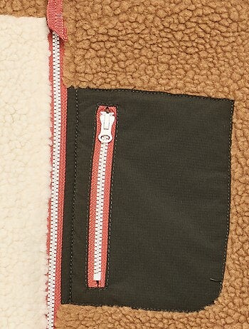 Cazadora reversible con un lado efecto borreguito