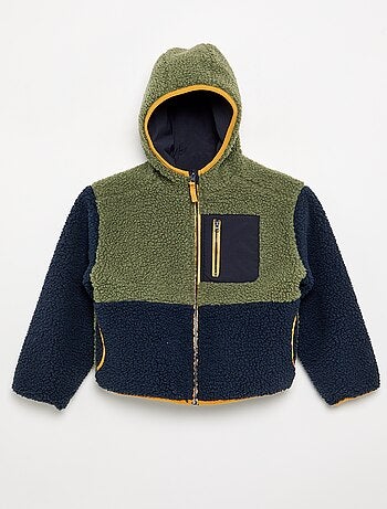 Cazadora reversible con un lado efecto borreguito