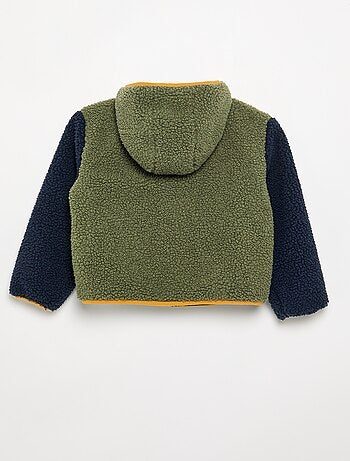 Cazadora reversible con un lado efecto borreguito