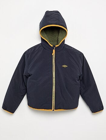 Cazadora reversible con un lado efecto borreguito