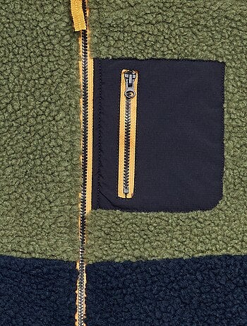 Cazadora reversible con un lado efecto borreguito