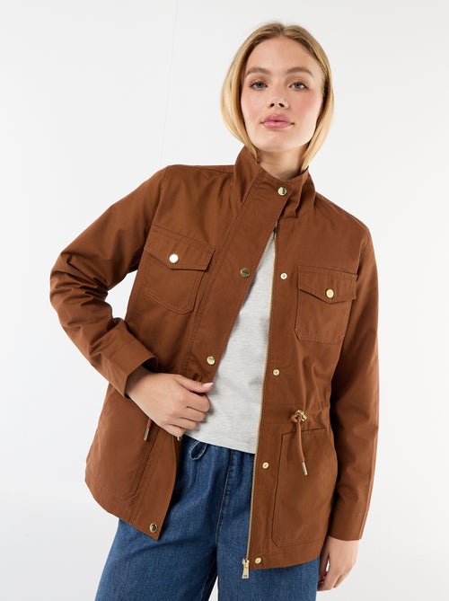 Cazadora sahariana con botones a presión delante - Kiabi