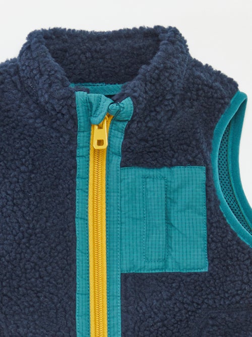 Cazadora sin mangas de efecto borreguito - Kiabi