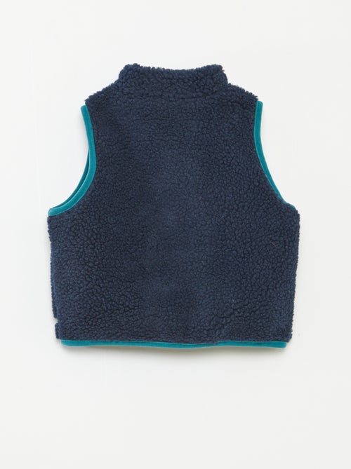 Cazadora sin mangas de efecto borreguito - Kiabi